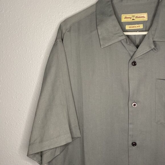 Tommy Bahama Gray Green Button Up Soft Shirt Size Large - Picture 5 of 12